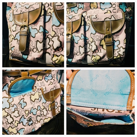 Tous Handbag Bag Tote Kaos Leather Multicolor Multi Bear Patchwork Logo LTD ED - Picture 14 of 15